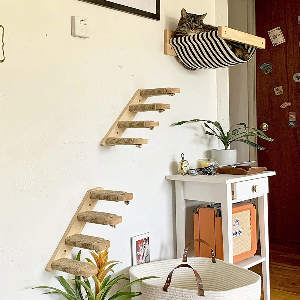 Cat Climbing Wall Mounted Shelves. Stairway, Scratching Posts (x12 Item Choices),