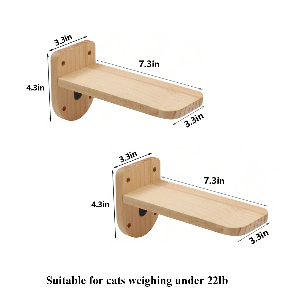 Cat Climbing Wall Mounted Shelves. Stairway, Scratching Posts (x12 Item Choices),