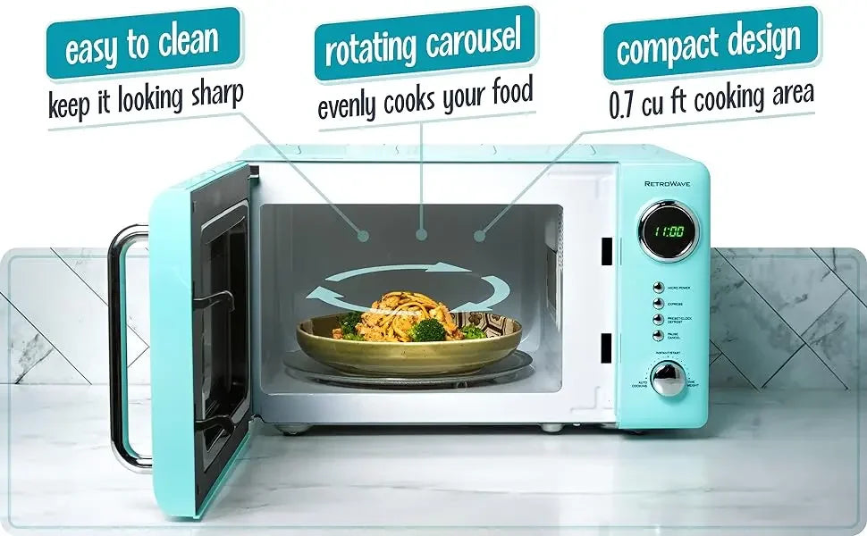 Compact Countertop Microwave - 0.7 Cu. Ft. - 700-Watts - X10 Colors