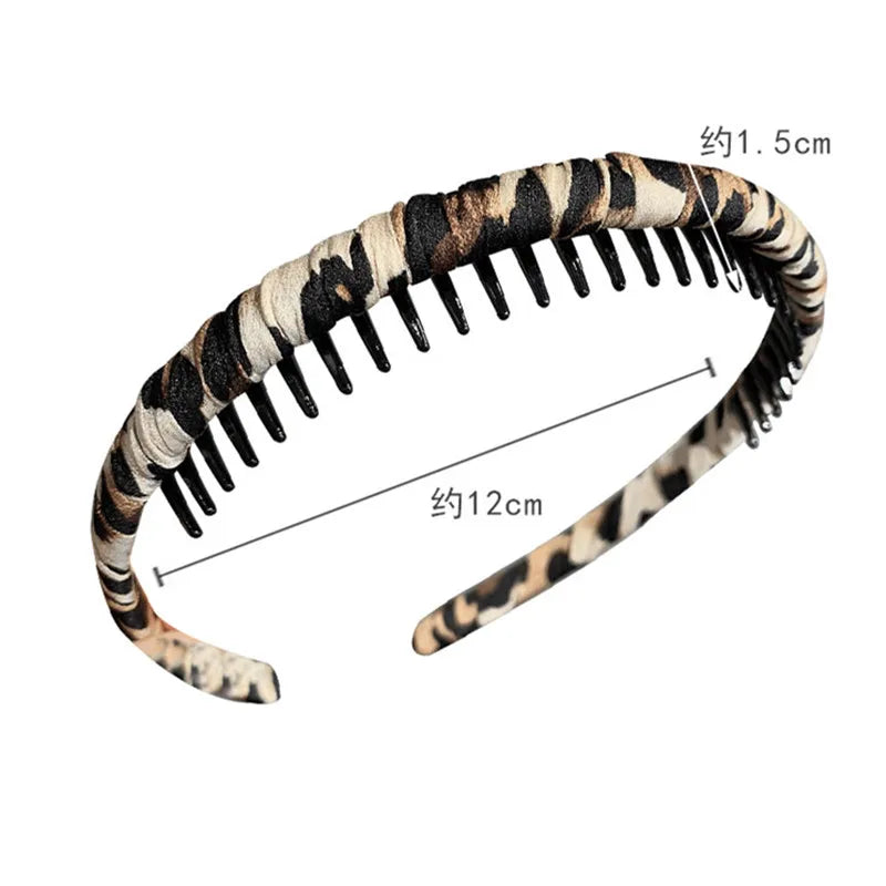 Women's Fashion Leopard Headbands w/Teeth, Anti-slip (x4 Styles)