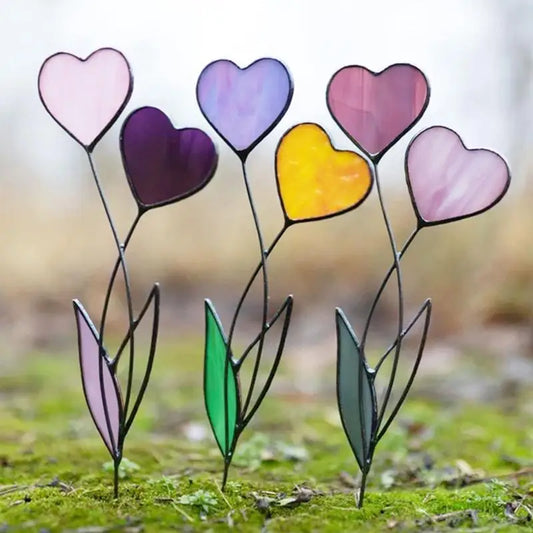 Metal Heart Shaped Garden Stake