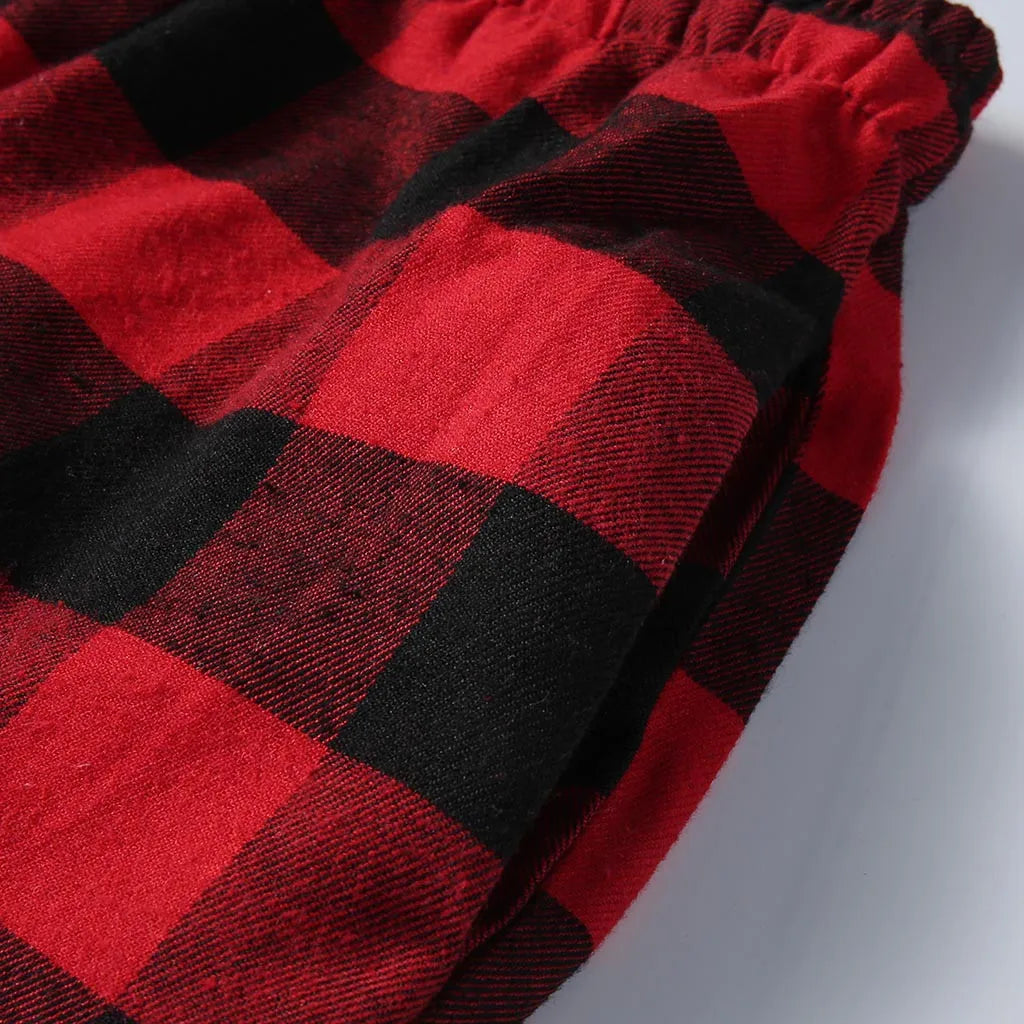 Men's Casual Plaid Loose Pajama Pants.