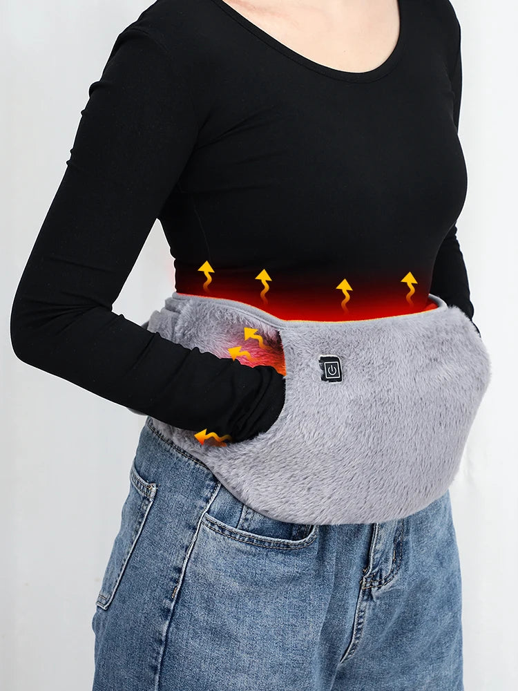 Adjustable Hand & Waist Warmer, 3-level Temp Control, USB Charging.