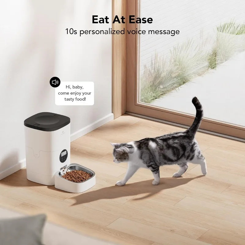 Automatic Cat Food Dispenser with Timer, Interactive Voice Recorder.