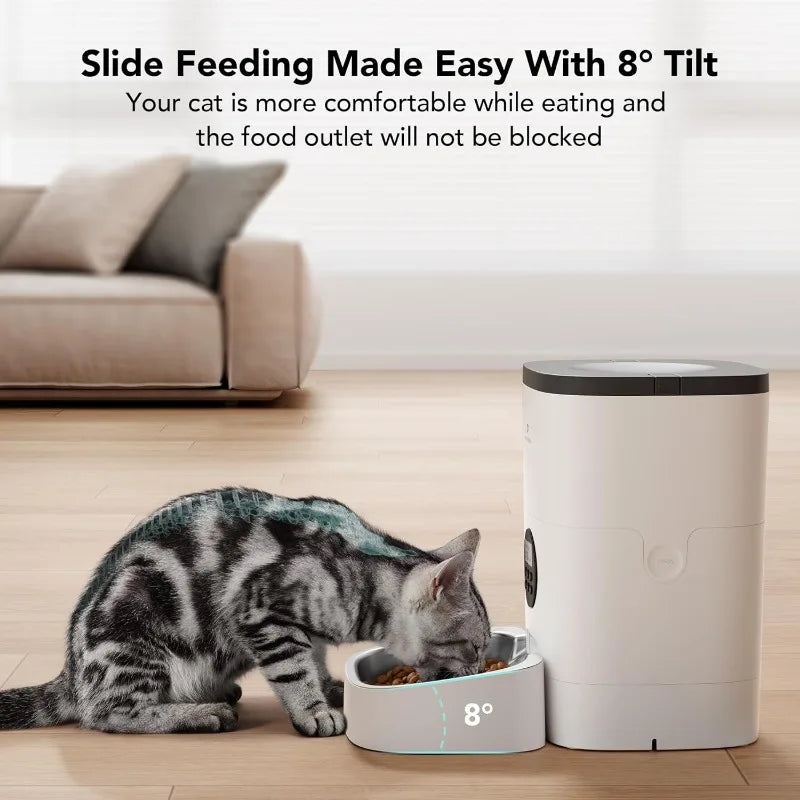 Automatic Cat Food Dispenser with Timer, Interactive Voice Recorder.