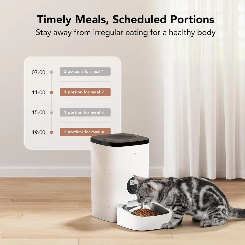 Automatic Cat Food Dispenser with Timer, Interactive Voice Recorder.