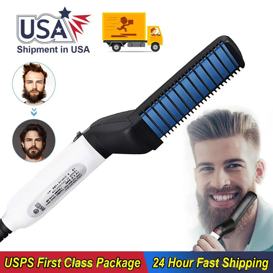 Men's Multifunctional Electric Hair/Beard Straightener Styler