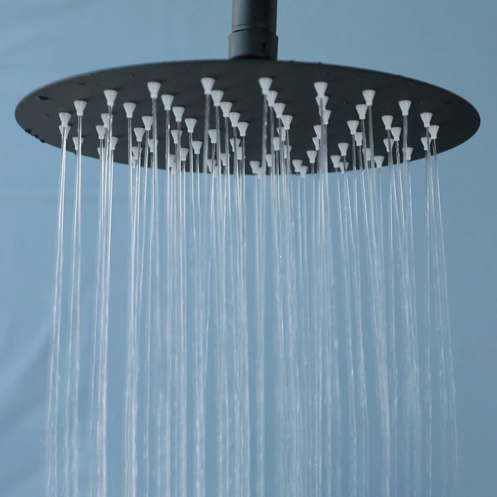 Triple Function Shower faucet w/Adjustable Hand Sprayer and Tub Spout - Black