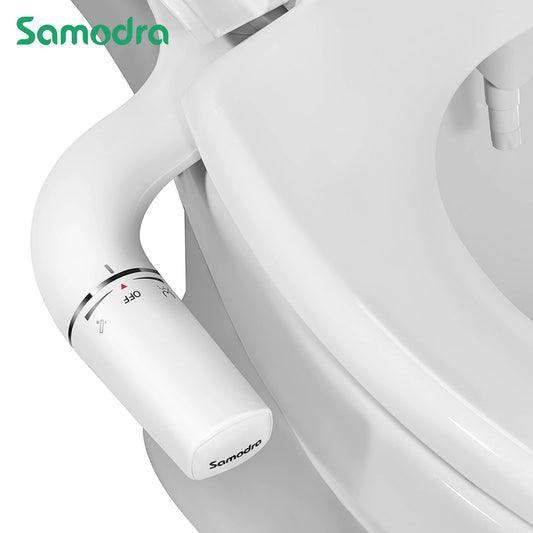 Ultra-Slim Bidet Toilet Seat Attachment w/Dual Nozzle, (Adjustable Water Pressure)