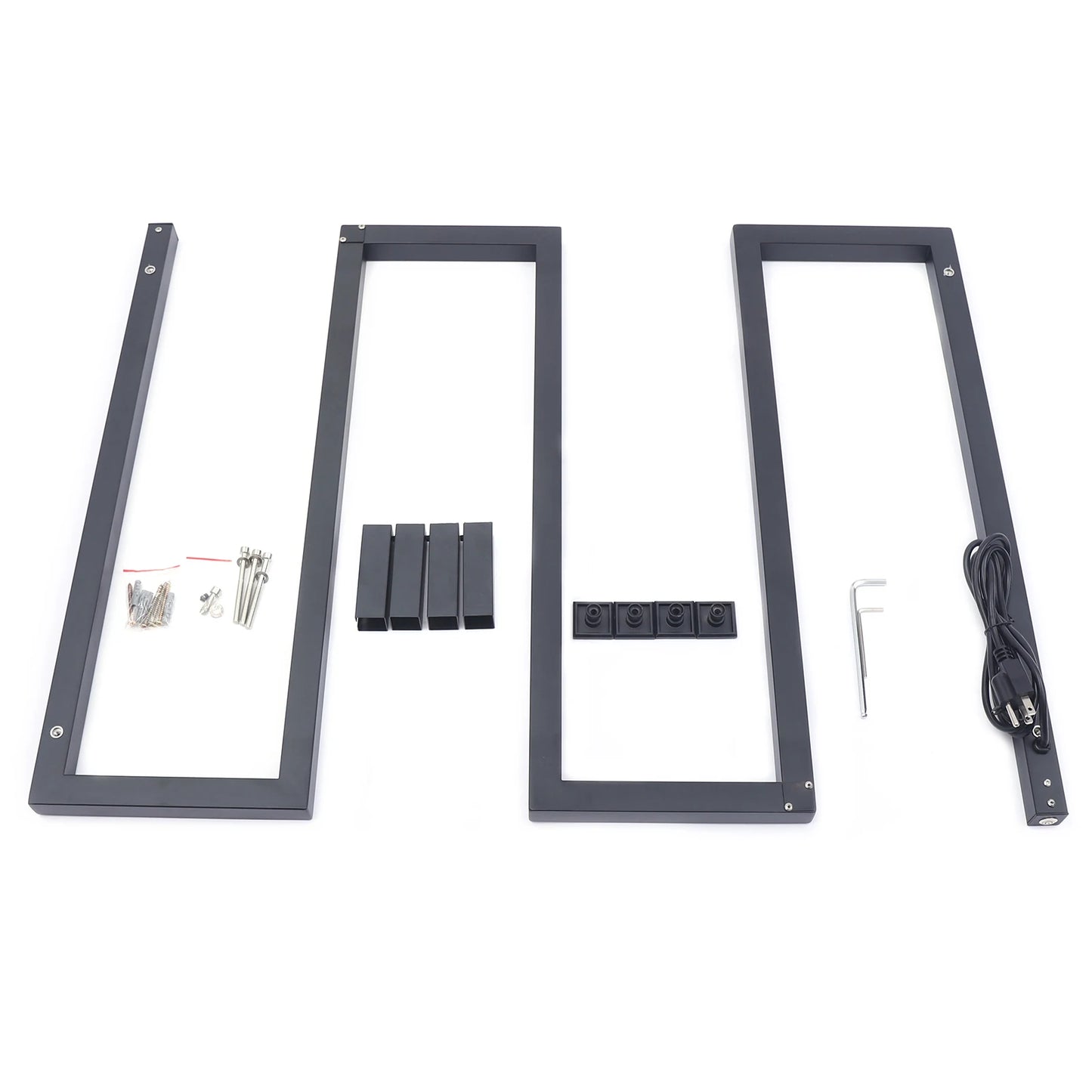 Modern S-Shaped Electric Heated Towel Rack, Matte Black