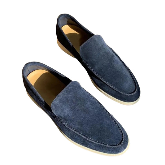 Mens' Casual Soft Suede Flat Slip-On Shoes  (x9 Colors)